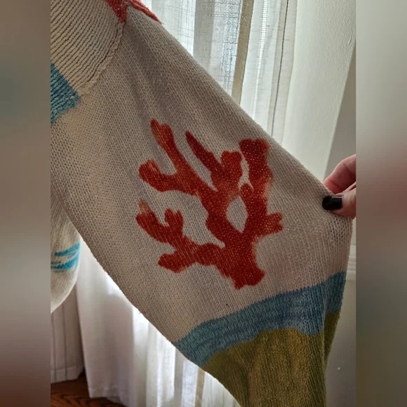 NWOT Pilcro by Anthropologie Icon Graphic Cardigan Sweater - Picture 12 of 15